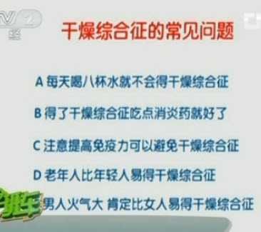干燥综合征的常见问题图片